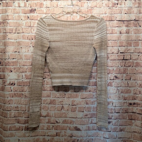 American Eagle Sweater Long Sleeve Cropped Wrap Knit Size XS - Picture 7 of 12